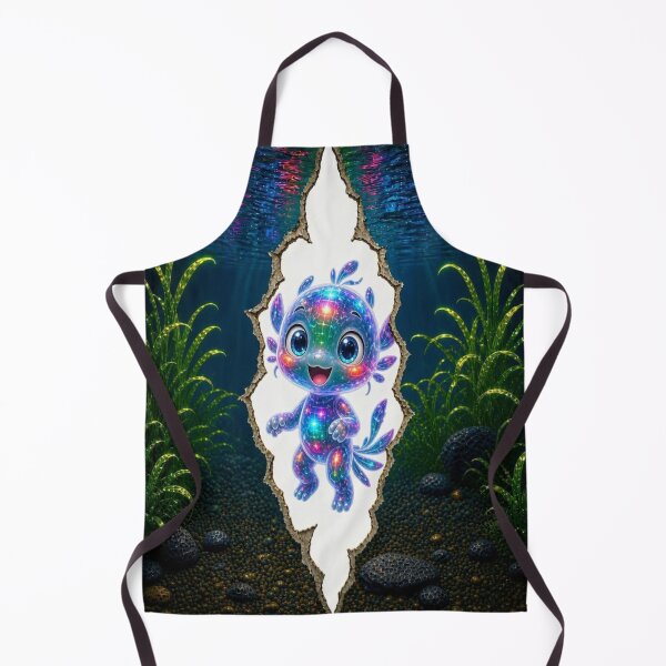 Item preview, Cute Neon Galaxy Baby Dragon - 3D Underwater Ripped Paper Art designed and sold by Breezes-of-Ida.