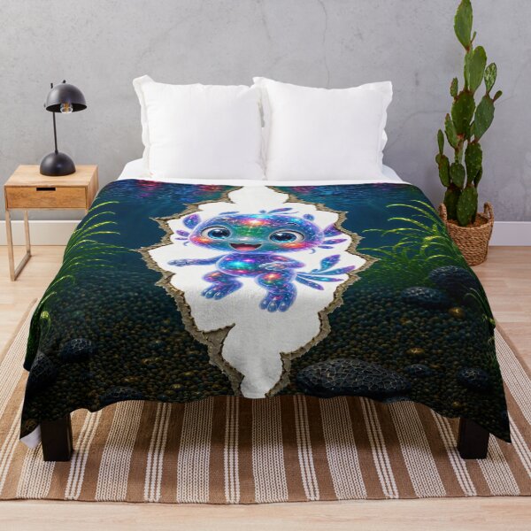 Item preview, Cute Neon Galaxy Baby Dragon - 3D Underwater Ripped Paper Art designed and sold by Breezes-of-Ida.