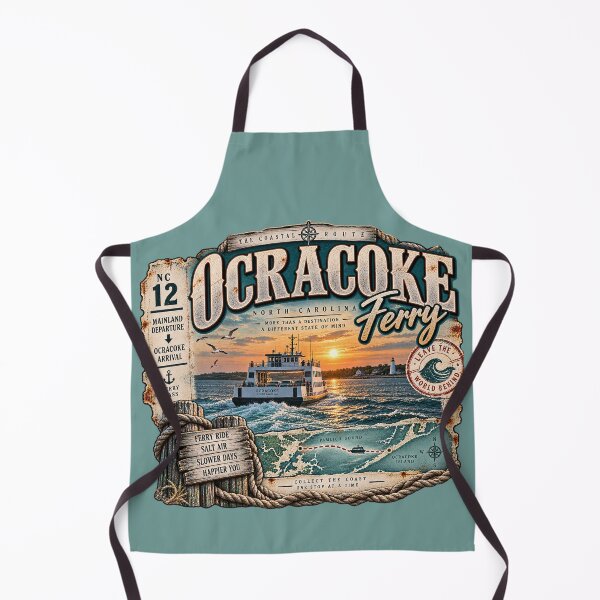 Item preview, Ocracoke Ferry Leave the World Behind designed and sold by The Coastal Route.