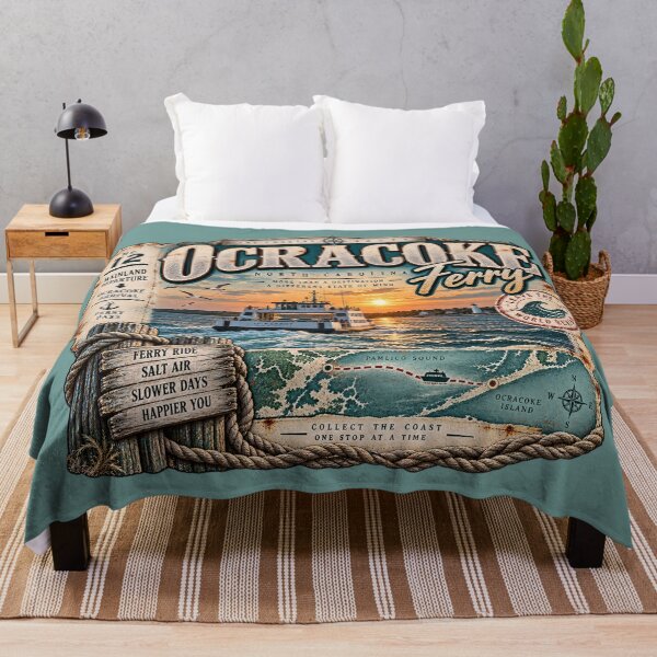 Item preview, Ocracoke Ferry Leave the World Behind designed and sold by The Coastal Route.
