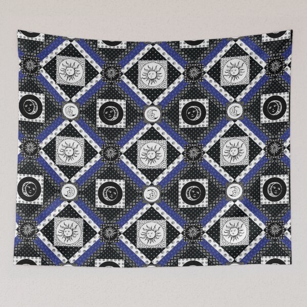 Item preview, Celestial Medieval Sun and Moon Cheater Quilt designed and sold by Goddessart.