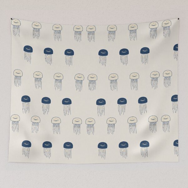 Item preview, Japanese Jellyfish Kurage Micro Icon Minimalist Ocean Pattern designed and sold by KungPowUnicorn.