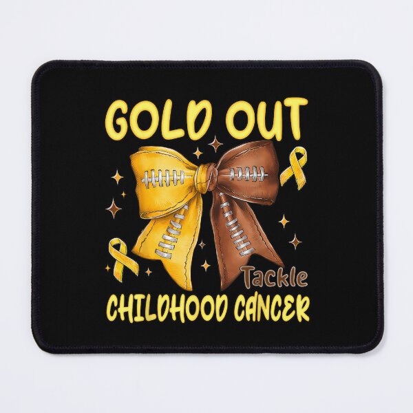 Item preview, Gold Out Tackle Childhood Cancer Football Coquette Bow  designed and sold by RannaHile.