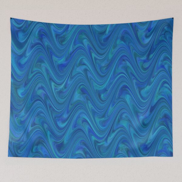 Item preview, Marbling Abstract Blue Green designed and sold by ArtbyDebbieC.
