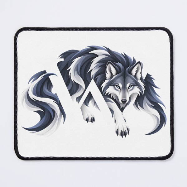 Item preview, Wolf Letter W Art designed and sold by tmoca.