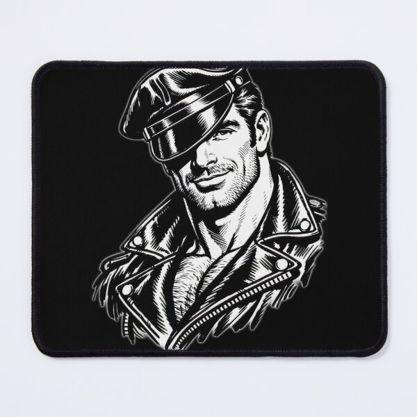 Item preview, Gay Leather Berlin Leder Bar "Hello Handsome" German Pride Graphic Design designed and sold by ItsAKinkThing.