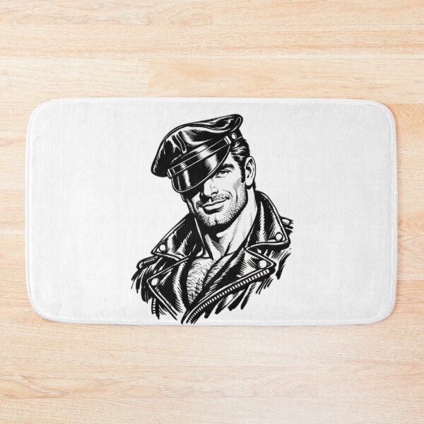 Item preview, Gay Leather Berlin Leder Bar "Hello Handsome" German Pride Graphic Design designed and sold by ItsAKinkThing.