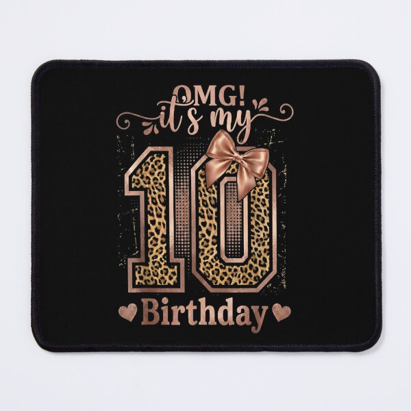 Item preview, OMG It's My 10th Birthday Leopard Print Coquette Bow designed and sold by RannaHile.