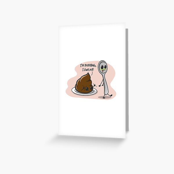 Food Friends - Chocolate Pudding... Right... Greeting Card