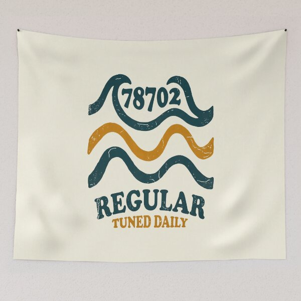 Item preview, East Austin 78702 Regular Tuned Daily Wave Graphic designed and sold by SplashTastic.