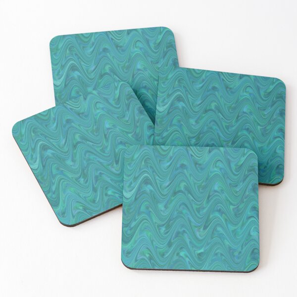 Item preview, Marbling Abstract Green Blue designed and sold by ArtbyDebbieC.