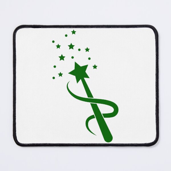 Item preview, Dark Green Sparkle Star Magic Wand Design designed and sold by pattern-archive.