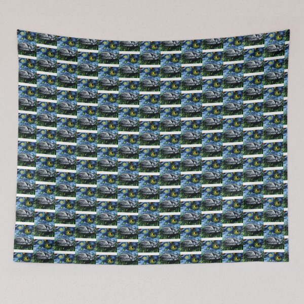 Item preview, Sleepy Russian Blue Cat Illustration for Cozy Nights and Cat Lovers designed and sold by shelbykayhunt.