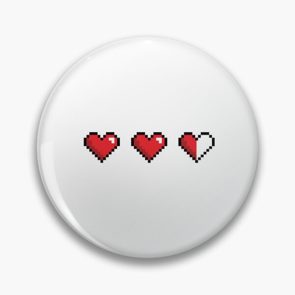 Item preview, Pixel Hearts: 2.5 Health Points – Retro Gamer Health Bar designed and sold by qfa Originals.