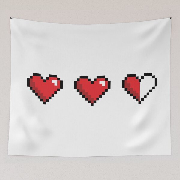 Item preview, Pixel Hearts: 2.5 Health Points – Retro Gamer Health Bar designed and sold by qfa Originals.