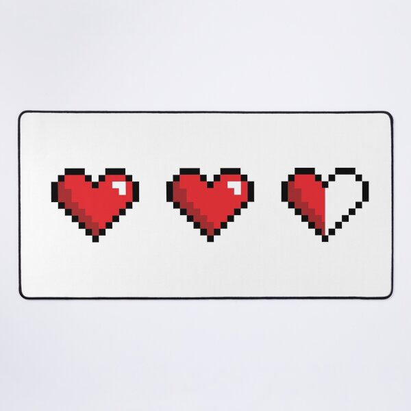 Item preview, Pixel Hearts: 2.5 Health Points – Retro Gamer Health Bar designed and sold by qfa Originals.