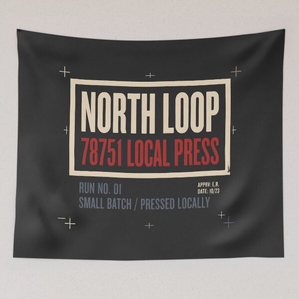 Item preview, North Loop Austin 78751 Local Press Industrial Graphic designed and sold by SplashTastic.