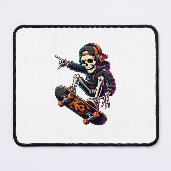 Item preview, Skeleton Skateboarding with Headphones designed and sold by OlyvieArt.