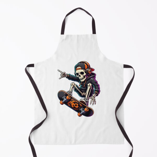 Item preview, Skeleton Skateboarding with Headphones  designed and sold by OlyvieArt.