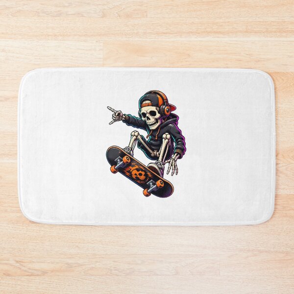 Item preview, Skeleton Skateboarding with Headphones  designed and sold by OlyvieArt.