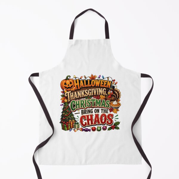 Item preview, Halloween Thanksgiving Christmas Bring on the Chaos – Hallothankmas Holiday Design designed and sold by CuteDesignables.