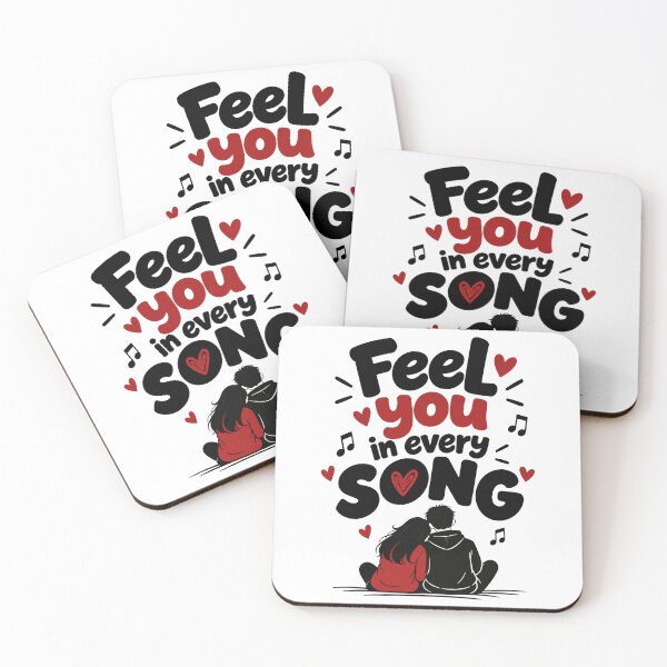 Item preview, Feel You in Every Song – Romantic Music & Love Couple Design designed and sold by Lovestickerco.