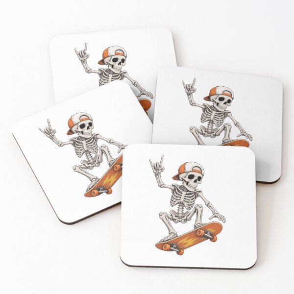 Item preview, Skeleton Playing Skateboarding Illustration designed and sold by OlyvieArt.