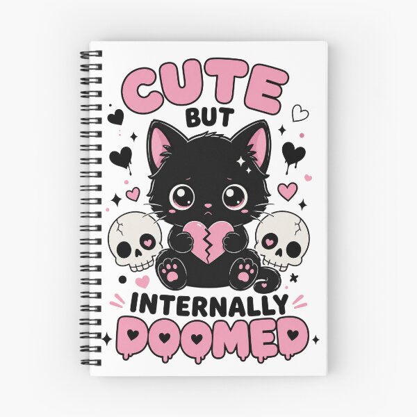 Item preview, Cute But Internally Doomed Black Cat – Pastel Goth Dark Humor Kawaii Gothic Design designed and sold by VK Innovations.