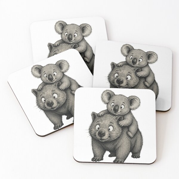 Item preview, AUSSIE WOMBAT and Koala designed and sold by BRETT'S ART STUDIO.