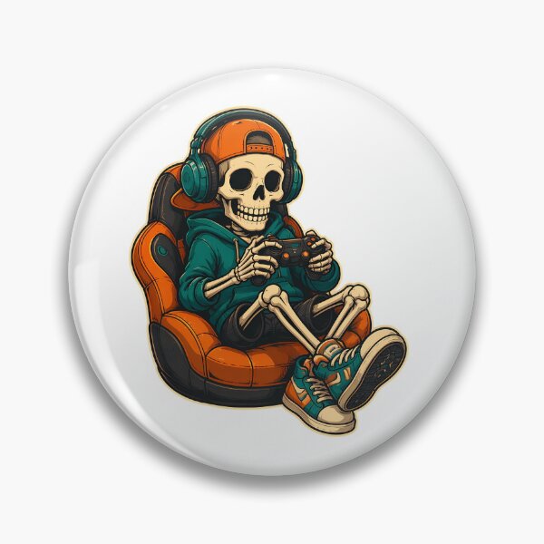 Item preview, Skeleton Gamer Controller Headphones Orange Cap designed and sold by OlyvieArt.