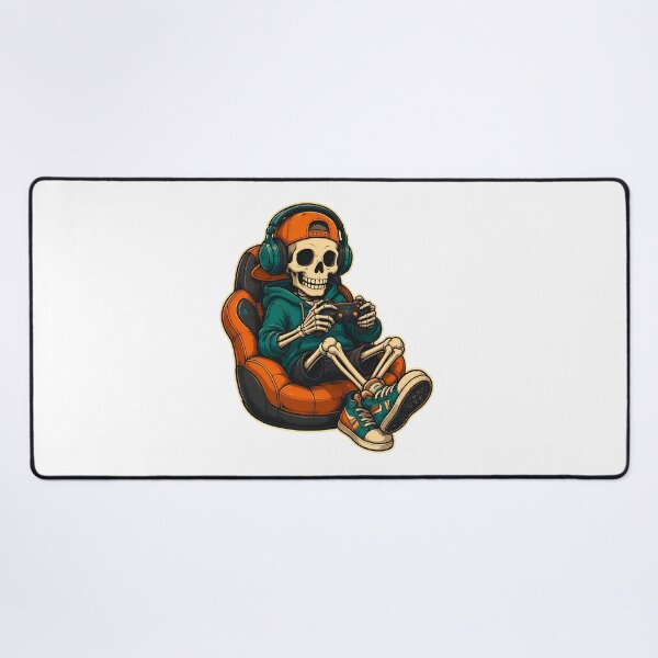 Item preview, Skeleton Gamer Controller Headphones Orange Cap designed and sold by OlyvieArt.