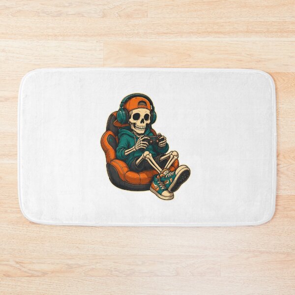 Item preview, Skeleton Gamer Controller Headphones Orange Cap designed and sold by OlyvieArt.