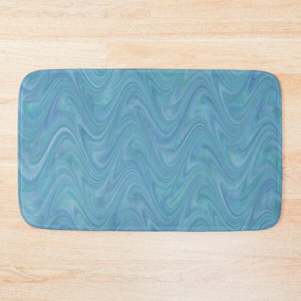 Item preview, Marbling Abstract Teal Blue designed and sold by ArtbyDebbieC.
