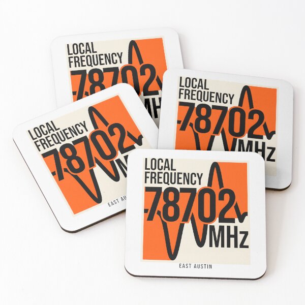 Item preview, East Austin 78702 Local Frequency Radio Wave Graphic designed and sold by SplashTastic.