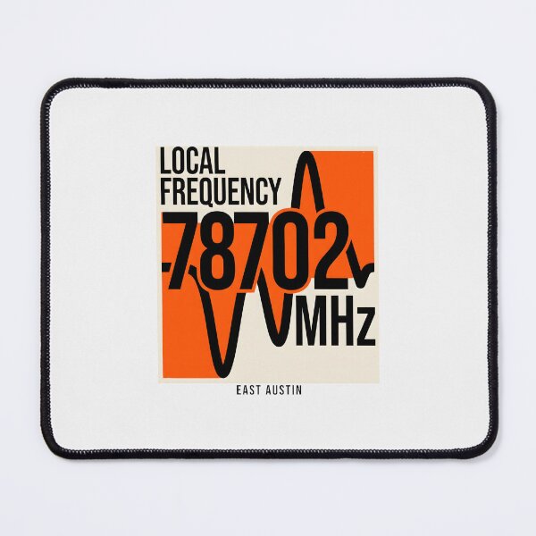 Item preview, East Austin 78702 Local Frequency Radio Wave Graphic designed and sold by SplashTastic.