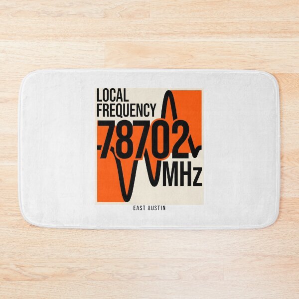 Item preview, East Austin 78702 Local Frequency Radio Wave Graphic designed and sold by SplashTastic.