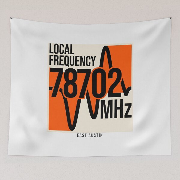 Item preview, East Austin 78702 Local Frequency Radio Wave Graphic designed and sold by SplashTastic.
