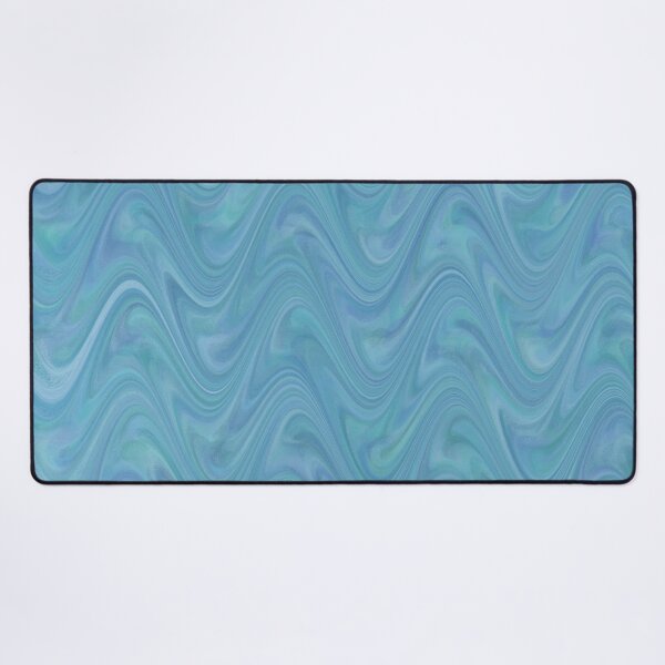 Item preview, Marbling Abstract Teal Blue designed and sold by ArtbyDebbieC.
