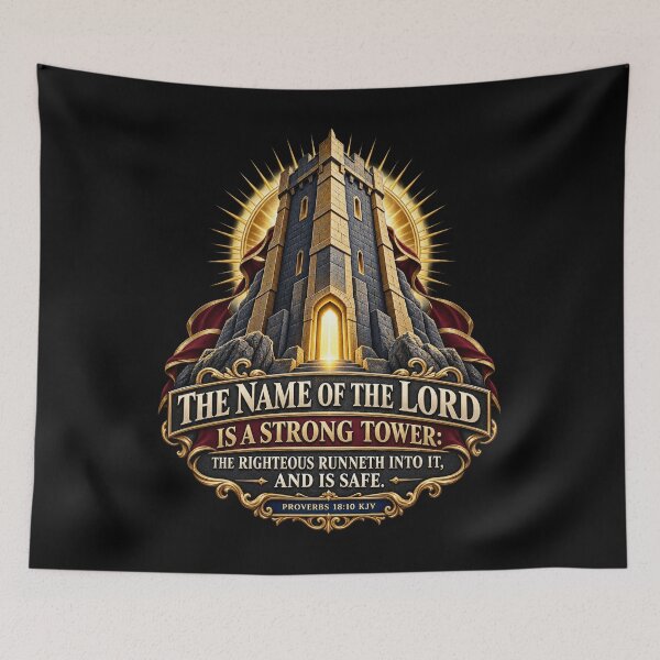 Item preview, Proverbs 18:10 Strong Tower Christian Bible Verse designed and sold by ChristianLife.