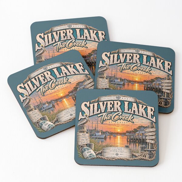 Item preview, Silver Lake The Creek at Sunset designed and sold by The Coastal Route.