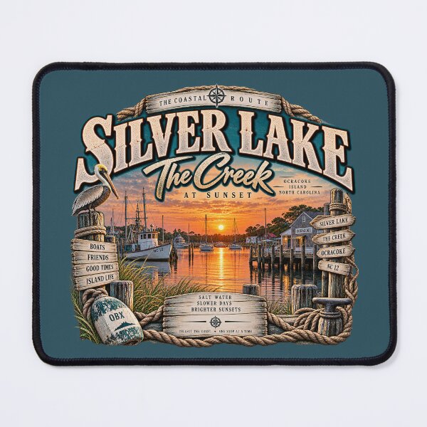 Item preview, Silver Lake The Creek at Sunset designed and sold by The Coastal Route.