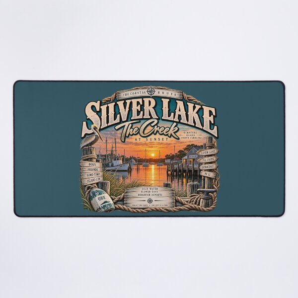 Item preview, Silver Lake The Creek at Sunset designed and sold by The Coastal Route.