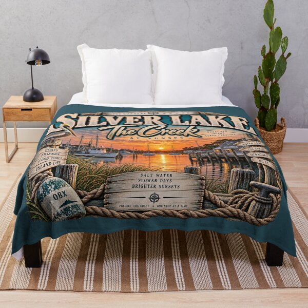 Item preview, Silver Lake The Creek at Sunset designed and sold by The Coastal Route.