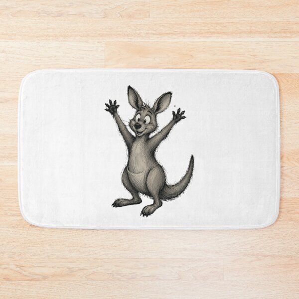 Item preview, AUSSIE happy kangaroo DRAWING designed and sold by BRETT'S ART STUDIO.