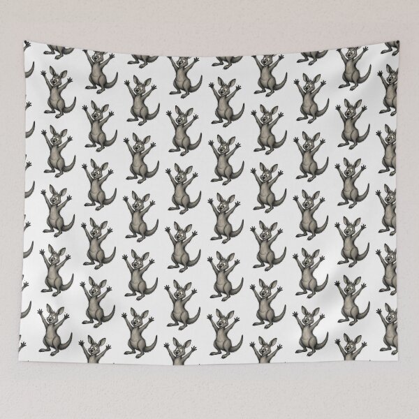 Item preview, AUSSIE happy kangaroo DRAWING designed and sold by BRETT'S ART STUDIO.