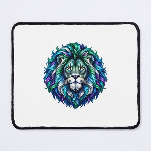 Item preview, Majestic Rainbow Lion with Vibrant Neon Mane designed and sold by Nexiralk.
