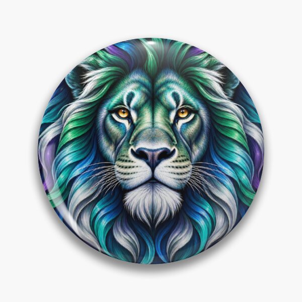 Item preview, Majestic Rainbow Lion with Vibrant Neon Mane designed and sold by Nexiralk.