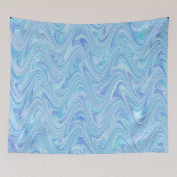Item preview, Marbling Abstract Blue Purple designed and sold by ArtbyDebbieC.