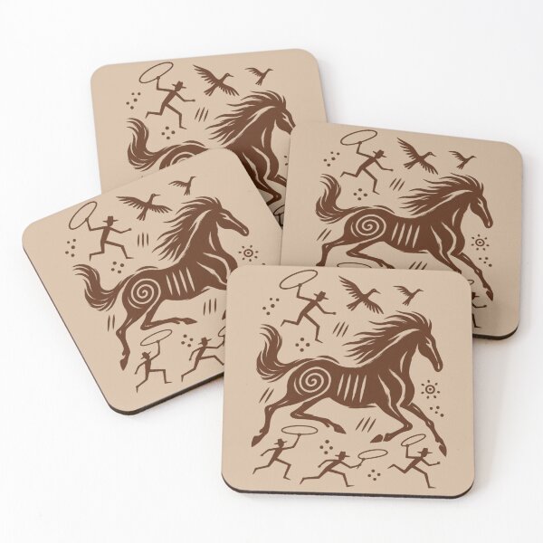 Item preview, Cowboy Cave Art Horse - Ancient Western Wild Horse Graphic designed and sold by JonelCrafts.