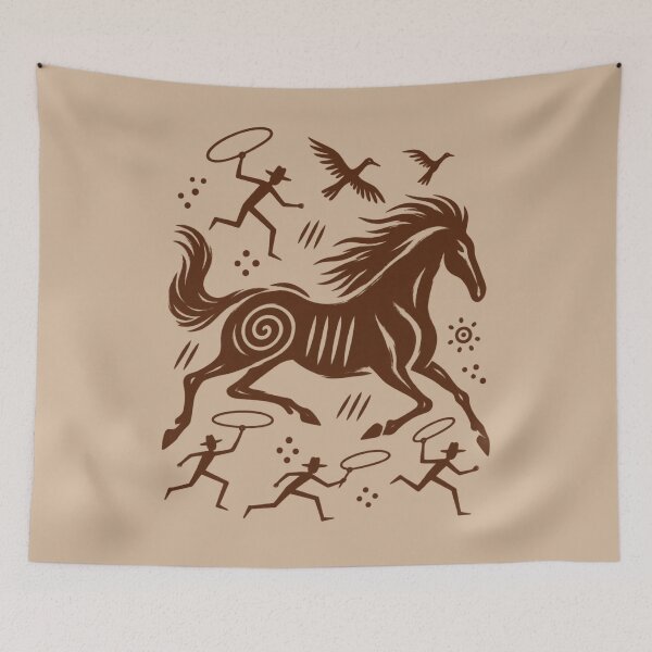 Item preview, Cowboy Cave Art Horse - Ancient Western Wild Horse Graphic designed and sold by JonelCrafts.